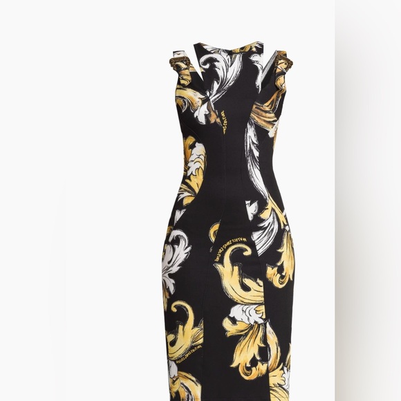 Versace Collection Dresses & Skirts - Versace Collection Black and Gold Patterned Dress